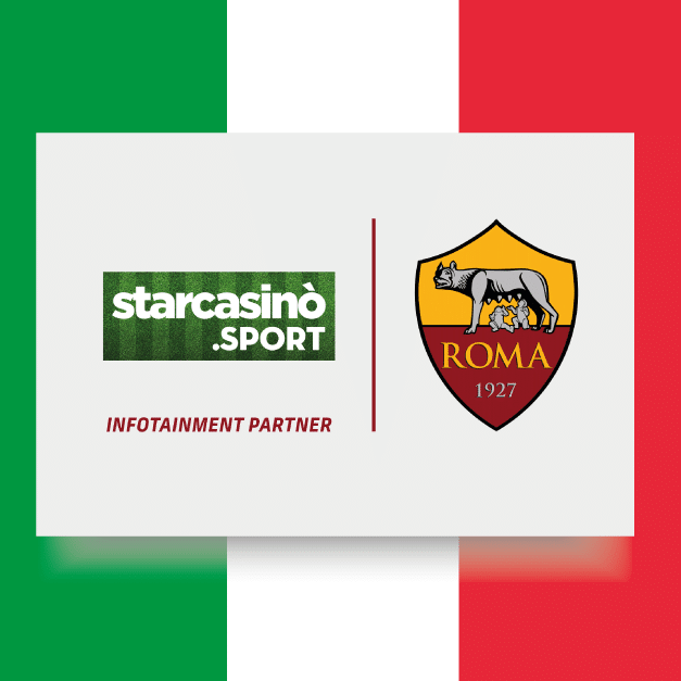 STARCASINÒ SPORT RENEWS SPONSORSHIP WITH AS ROMA, BECOMES OFFICIAL INFOTAINMENT PARTNER OF THE GIALLOROSSI